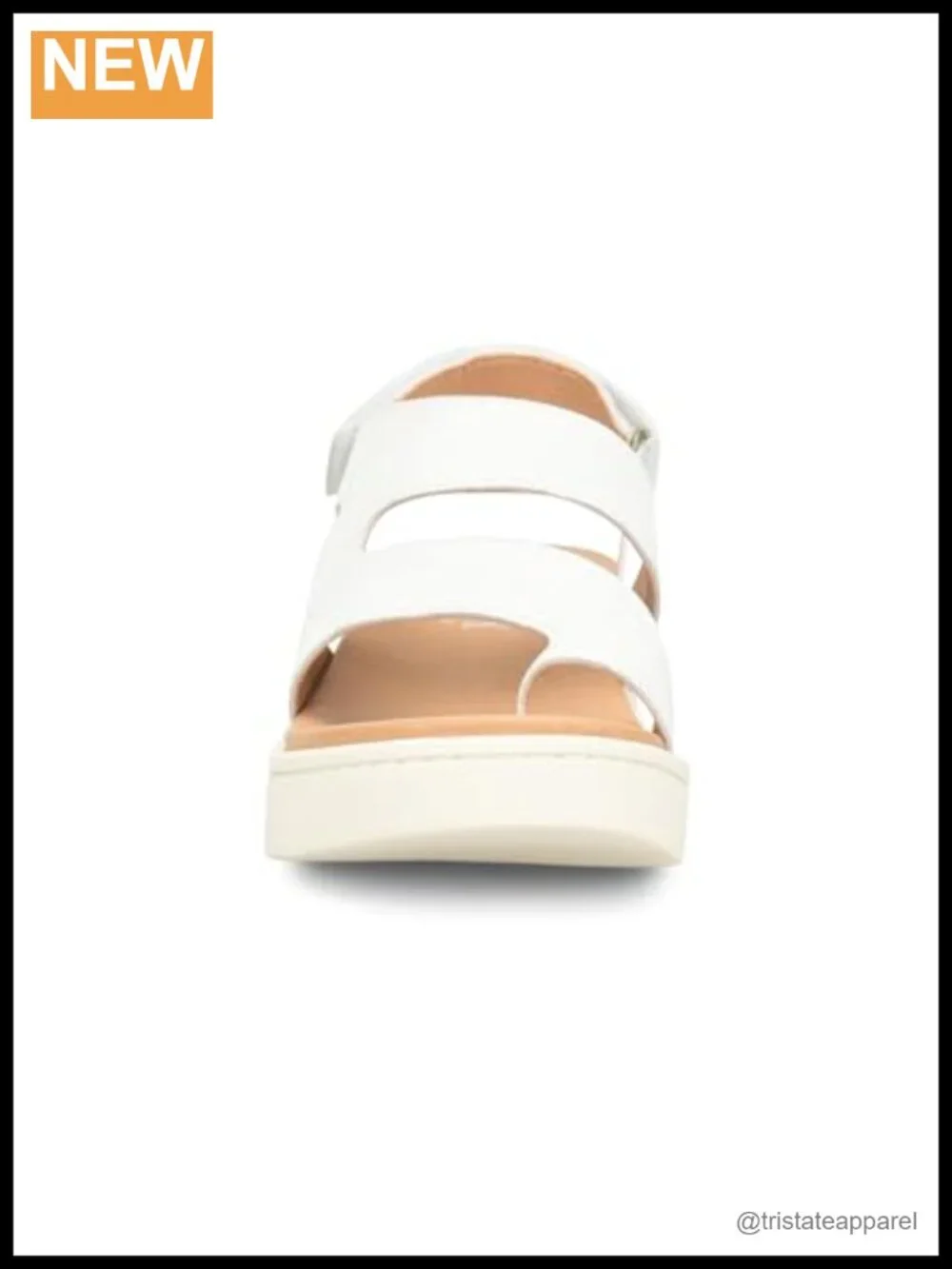 Platform Wedge Sandals Leather Slingback Hook & Loop Open Toe Casual
